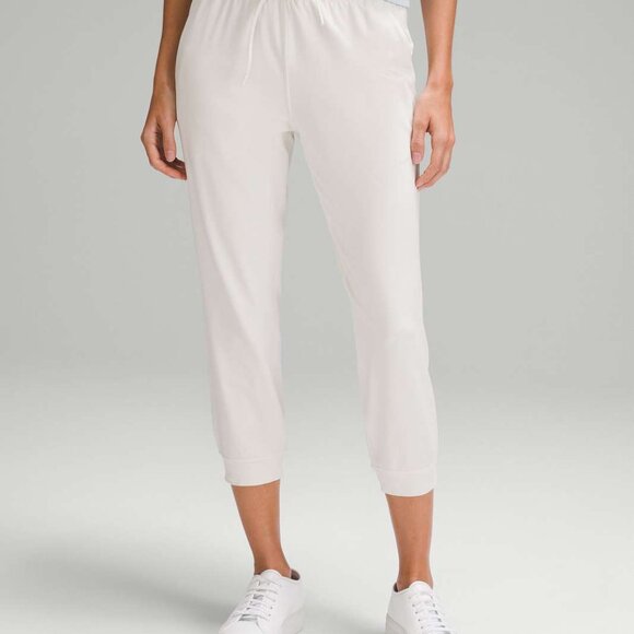 Lululemon Soft Jersey Classic-Fit Mid-Rise Cropped Jogger Heathered Bone Size 6 - Picture 2 of 7